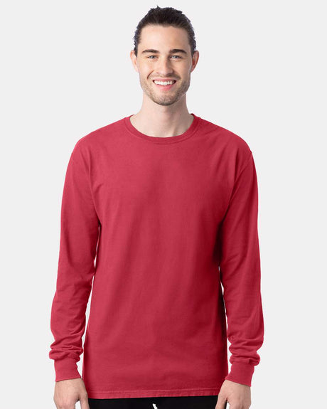 ComfortWash by Hanes® Garment-Dyed Long Sleeve Crewneck T-Shirt
