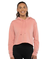 Next Level® Women's Laguna Sueded Raw Edge Crop Hoodie Sweatshirt