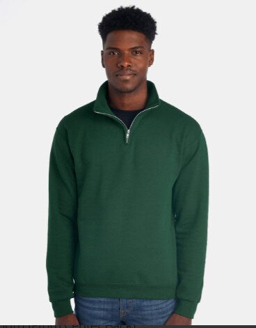 JERZEES® Nublend Cadet Collar Quarter-Zip Long Sleeve Sweatshirt