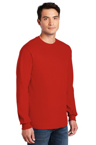 Camiseta de manga larga con cuello redondo Gildan Heavy Cotton | 100% algodón de EE. UU.