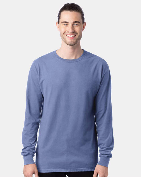 ComfortWash by Hanes® Garment-Dyed Long Sleeve Crewneck T-Shirt