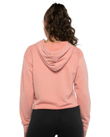 Next Level® Women's Laguna Sueded Raw Edge Crop Hoodie Sweatshirt
