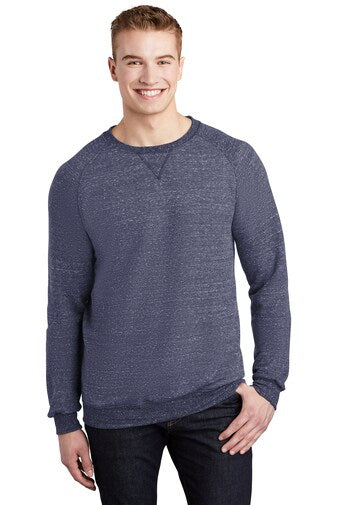 JERZEES® Snow Heather French Terry Raglan Crew