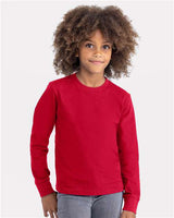 Next Level® Youth Cotton Long Sleeve Crewneck T-Shirt