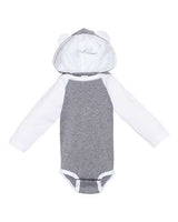 Infant Fine Jersey Hooded Long Sleeve Bodysuit with Ears