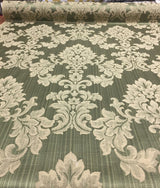 Grove Damask Deluxe Forest Drapery Reversible Fabric - Forest Damask, 60" Width (By The Yard)