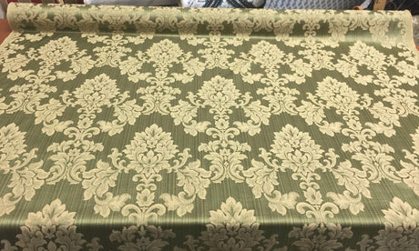 Grove Damask Deluxe Forest Drapery Reversible Fabric - Forest Damask, 60" Width (By The Yard)