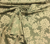 Grove Damask Deluxe Forest Drapery Reversible Fabric - Forest Damask, 60" Width (By The Yard)