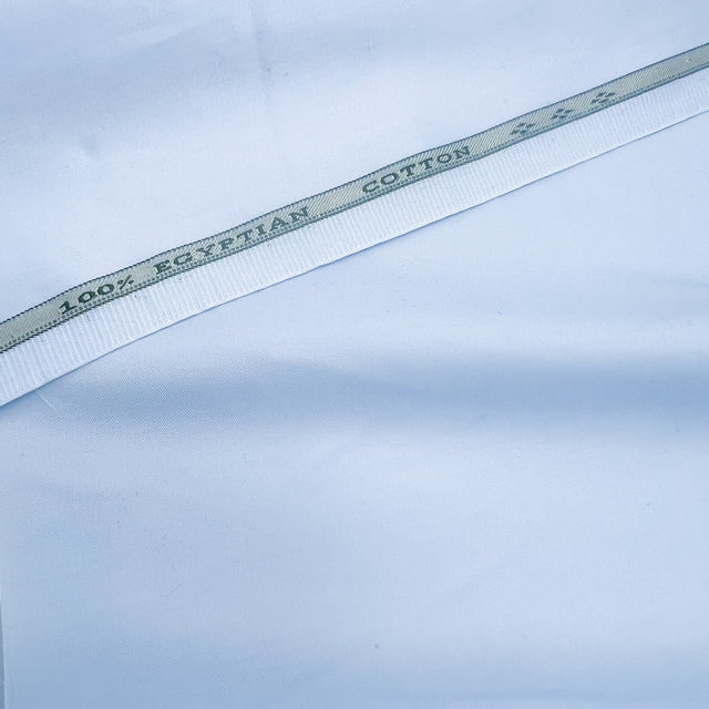 Light Blue Pima Cotton Shirting Fabric - Light Blue, Shirting Fabric, 56" Width (1 Yard)