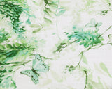 Round Faux Linen Tablecloth 120" Verdure