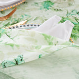 Rectangular Faux Linen Tablecloth 90x156 Verdure