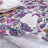 Round Faux Linen Tablecloth 132" Italian Anemone
