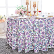 Round Faux Linen Tablecloth 120" Italian Anemone