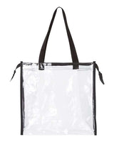 OAD Clear Zippered Tote with Full Gusset