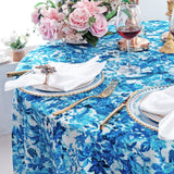 Round Faux Linen Tablecloth 120" Jacarina