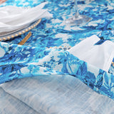 Round Faux Linen Tablecloth 132" Jacarina