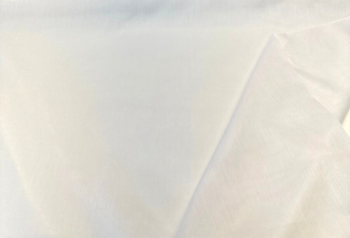 Sunbrella Outdoor Acrylic Fabric - White Vortex Sheer Curtain, 118" Double Wide (1 Yard)