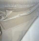 Waverly Kashmiri Velvet Fabric - Oat Beige Solid Color, 55" Width (1 Yard)