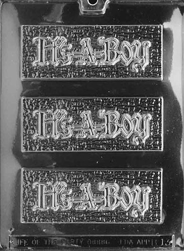 Molde de chocolate con barra "It's a Boy"