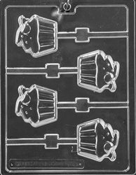 Cupcake with Cherry Lolly Chocolate Mold