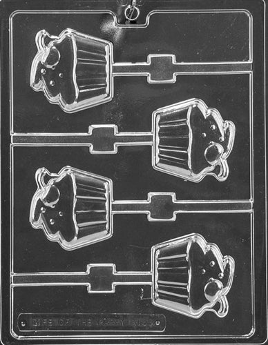 Cupcake with Cherry Lolly Chocolate Mold - LPK166