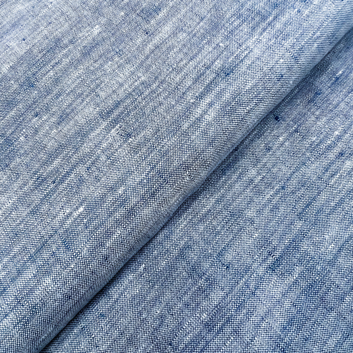 Blue Linen Fabric - Blue, 60" Width (1 Yard)