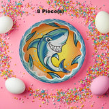8 Ct. Jawsome Shark Dessert Plates 7" Ocean Party Paper Plates