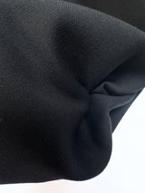 Black Polyamide Cotton Elastane Double Weave