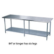 Stainless Steel Work Table 14" (D) x 72" (W)