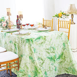 Rectangular Faux Linen Tablecloth 90x156 Verdure