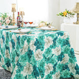 Rectangular Faux Linen Tablecloth 90x132 Peony