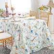 Rectangular Faux Linen Tablecloth 90x156 Arboreal
