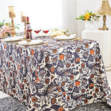 Rectangular Faux Linen Tablecloth 90x156 Burnt Sienna