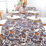 Rectangular Faux Linen Tablecloth 90x156 Burnt Sienna