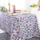 Rectangular Faux Linen Tablecloth 90x156 Italian Anemone
