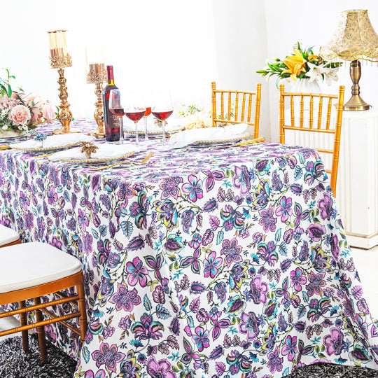 Faux Linen Rectangular Tablecloth Seamless Wrinkle-Resistant