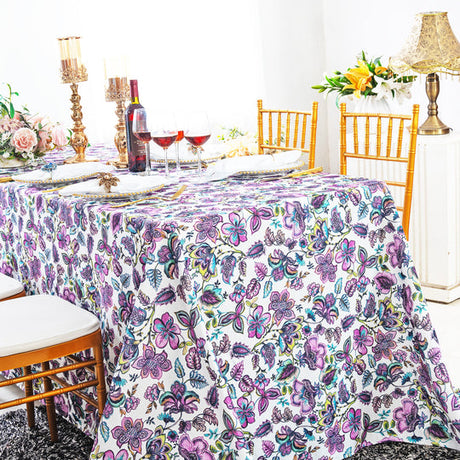Faux Linen Rectangular Tablecloth Seamless Wrinkle-Resistant