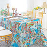 Faux Linen Rectangular Tablecloth Seamless Wrinkle-Resistant