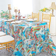 Rectangular Faux Linen Tablecloth 90x132 Tuscany