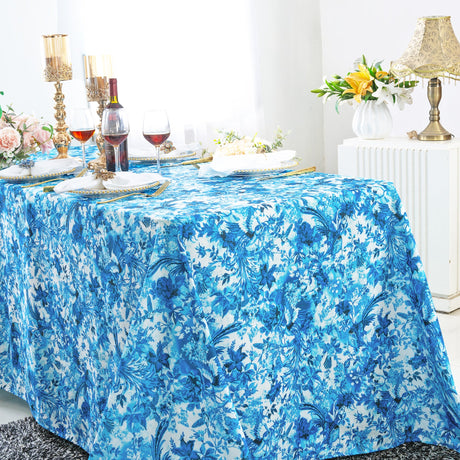 Rectangular Faux Linen Tablecloth 90x132 Jacarina