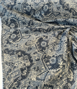 Currituck Pacific Blue Chenille Fabric - Denim Blue, Steel Grey, Ice Blue, Soft White, Navy Blue, 56" Width (1 Yard)