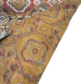 Bosa Arizona Southwest Chenille Fabric - Rustic Red, Charcoal Grey, Earthy Brown, Ivory, Hints Of Gold, 56" Width (1 Yard)