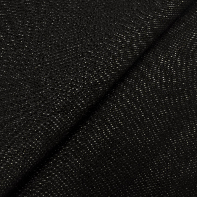 Black Bull Denim Cotton Fabric - Black Denim, 60" Width