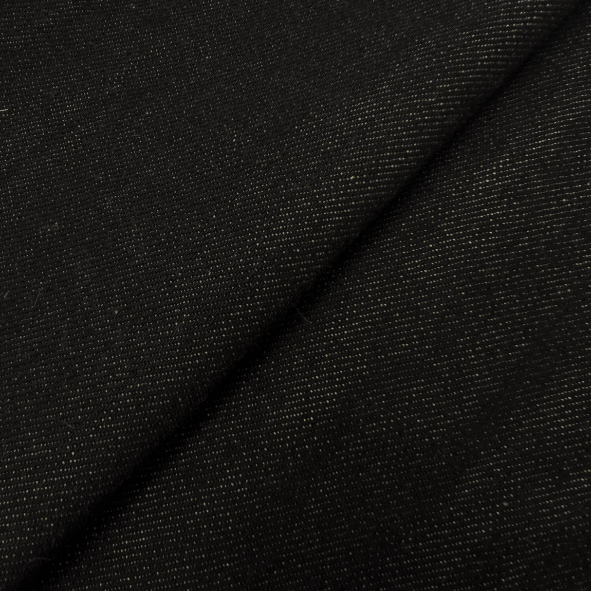 Black Bull Denim Cotton Fabric - Black Denim, 60" Width