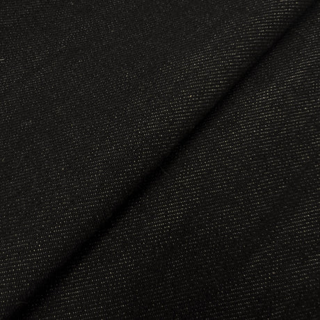 Black Bull Denim Cotton Fabric - Black Denim, 60" Width