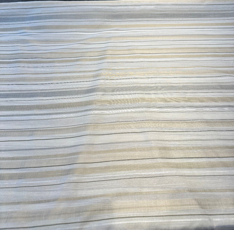 Amalfi Marble Stripe Sheer Drapery Polyester Fabric - Stripe, 126" Width (By The Yard)