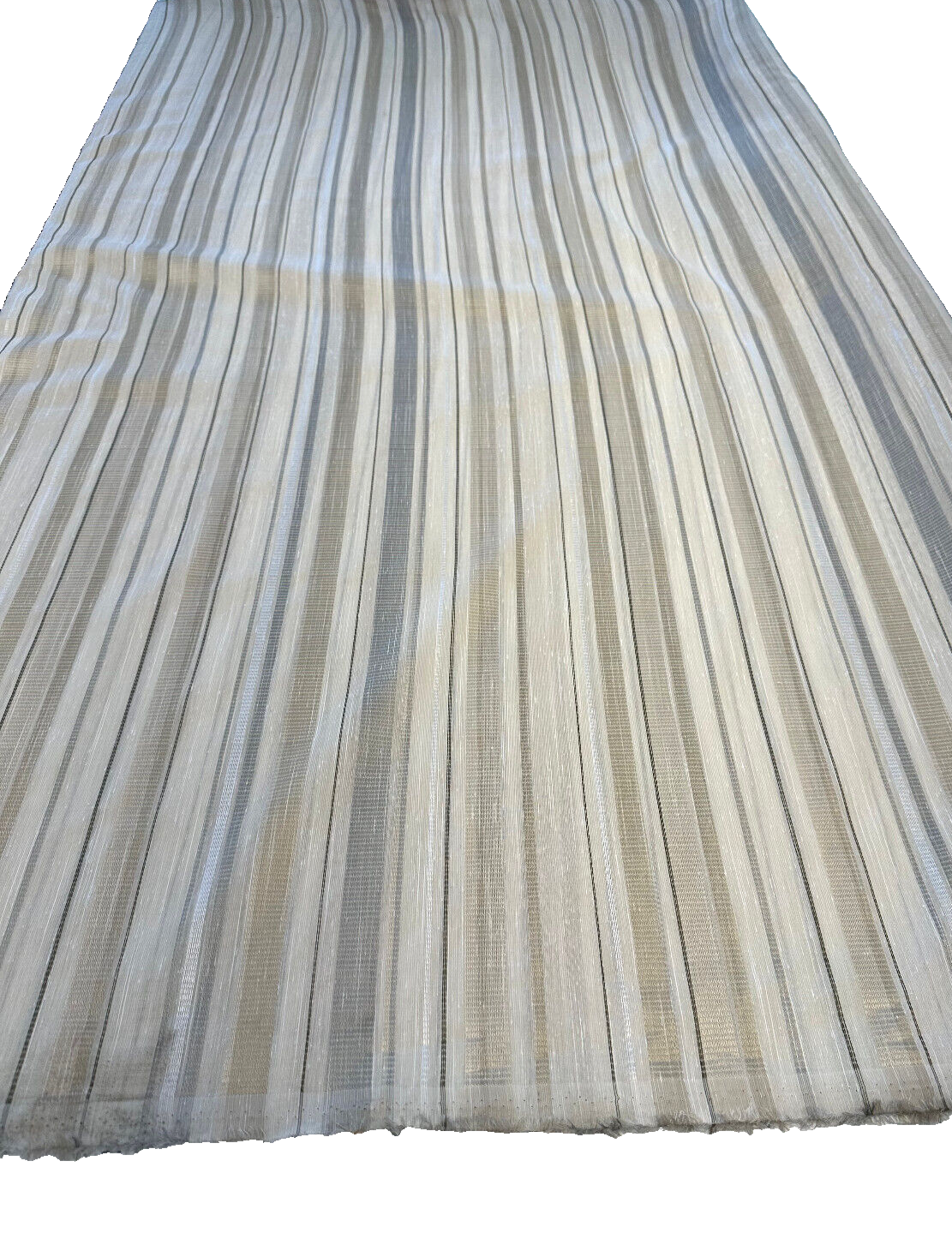 Amalfi Marble Stripe Sheer Drapery Polyester Fabric - Stripe, 126" Width (By The Yard)