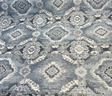 Bosa Blue Cadet Chenille Fabric - Southwest Medallion Pattern, 56" Width (1 Yard)