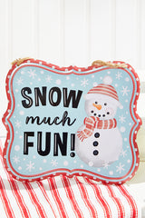 Embossed Winter Sign 7x6 Inch Festive Christmas Wall Decor