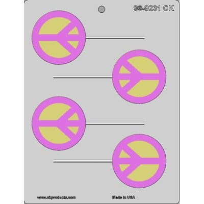 Peace Sign Sucker Chocolate Mold